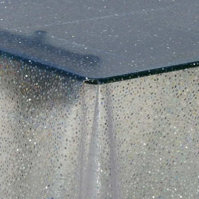 Mantel para mesa a metros Cristal L-203 - Ancho: 140 cm, Transparente - Primer plano