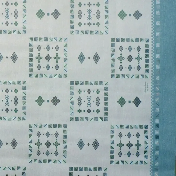 Mantel para mesa a metros Cristal - Ancho: 140 cm, Aqua - Primer plano