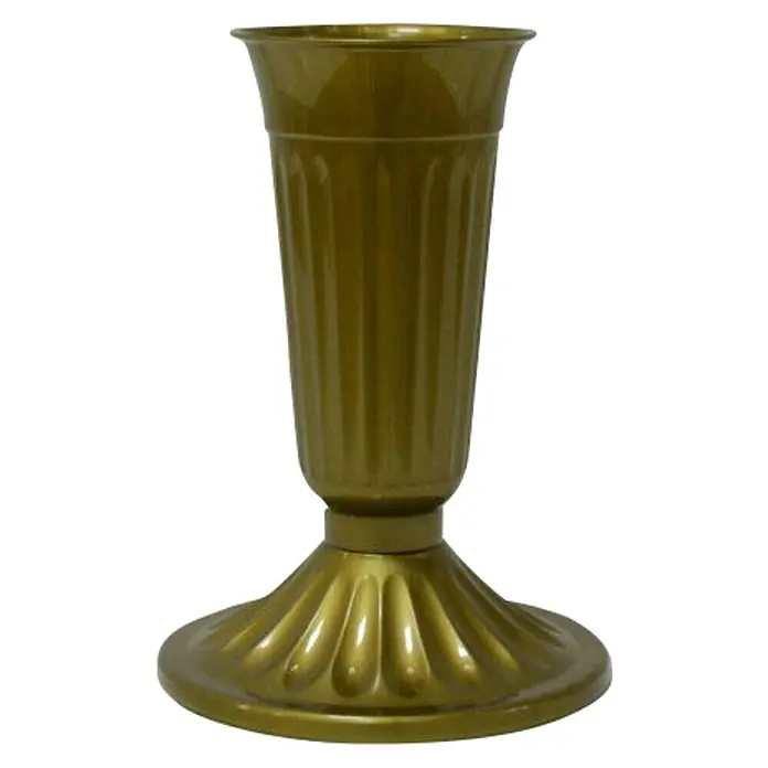 Nadgrobna vaza s podloškom - 25 cm, Plastika - Pogled sprijeda