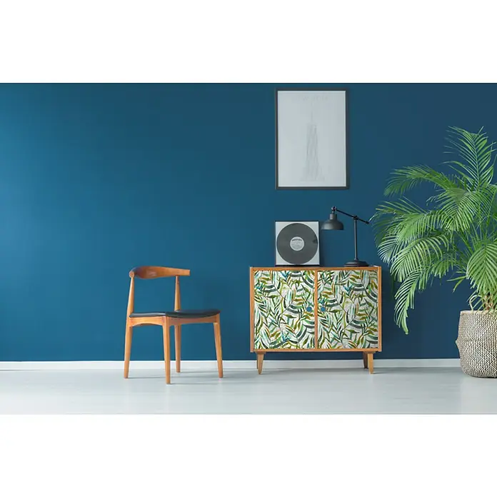 D-c-fix Lámina adhesiva Lorina - 200 x 45 cm, Verde/Amarillo/Gris, Autoadhesivo - Foto ambiente