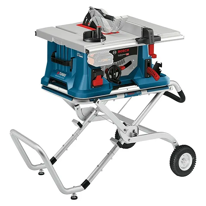 Bosch Professional Biturbo Akku-Tischkreissäge GTS 18V-216 - 18 V, Ohne Akku, Durchmesser Sägeblatt: 216 mm, Ohne Sägetisch - Diagonale Ansicht