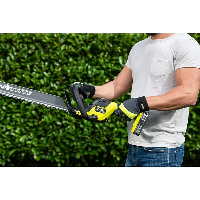 Ryobi ONE+ Akumulatorske škare za živicu HP RY18HTX60A-0 - 18 V, Litij-ionska, Bez akumulatora, Dužina noža: 60 cm - Proizvod u upotrebi