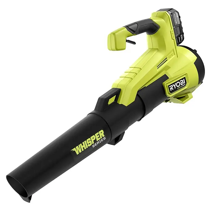 Ryobi ONE+ Akku-Laubbläser RY18BLXC-0 - Blasgeschwindigkeit: 177 km/h - Diagonale Ansicht