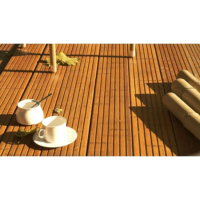 CoBaMs Terrassendiele - 220 x 14 x 2 cm, Bambus - Stimmungsaufnahme