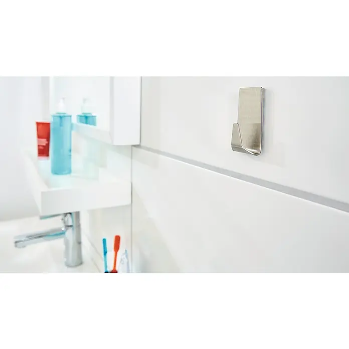 Tesa Powerstrips Selbstklebehaken - Rechteckig, Größe: L, Metallic, 1 Stk. - Stimmungsaufnahme