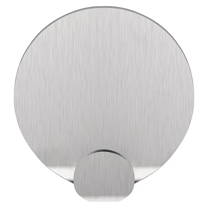 Tesa Powerstrips Selbstklebehaken - Rund, Größe: S, Metallic, 2 Stk. - Diagonale Ansicht