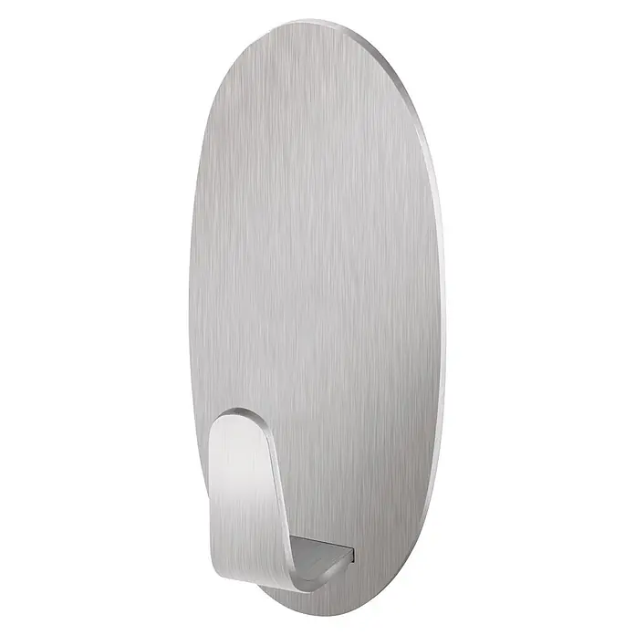 Tesa Powerstrips Selbstklebehaken - Oval, Größe: L, Metallic, 1 Stk. - Diagonale Ansicht