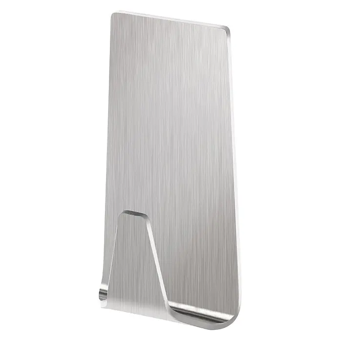 Tesa Powerstrips Selbstklebehaken - Rechteckig, Größe: L, Metallic, 1 Stk. - Diagonale Ansicht