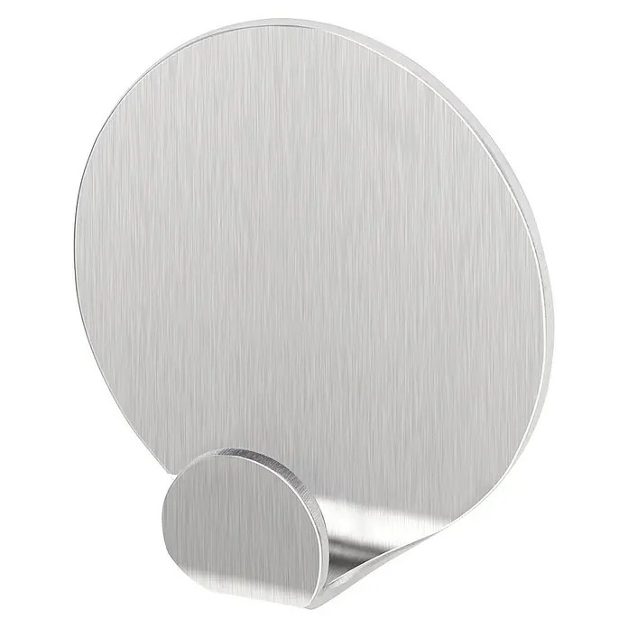 Tesa Powerstrips Selbstklebehaken - Rund, Größe: S, Metallic, 2 Stk. - Diagonale Ansicht