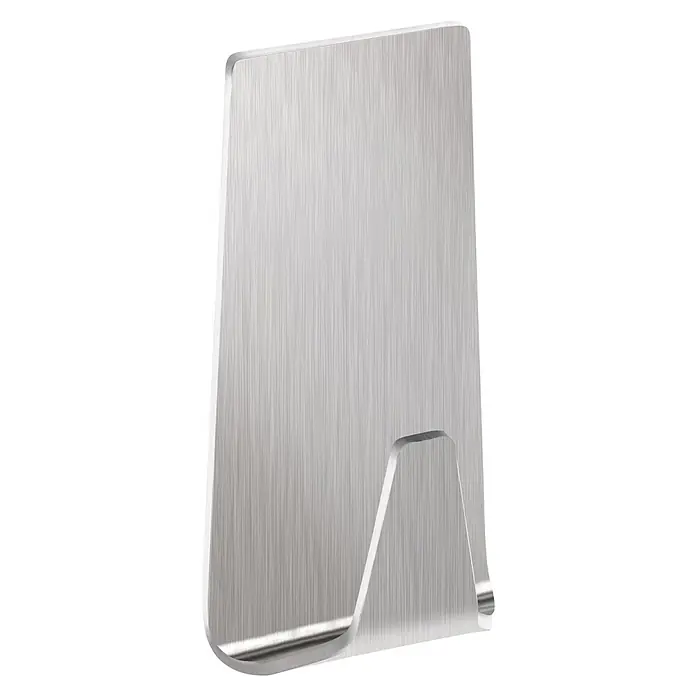 Tesa Powerstrips Selbstklebehaken - Rechteckig, Größe: L, Metallic, 1 Stk. - Diagonale Ansicht