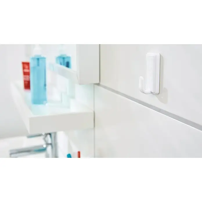 Tesa Powerstrips Selbstklebehaken - Größe: L, Weiß, 2 Stk. - Stimmungsaufnahme