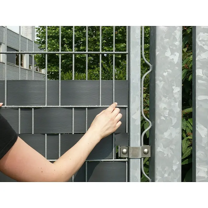 Videx Garden Sichtschutzstreifen - 200 x 19 cm, Anthrazit - Anwendungsbeispiel