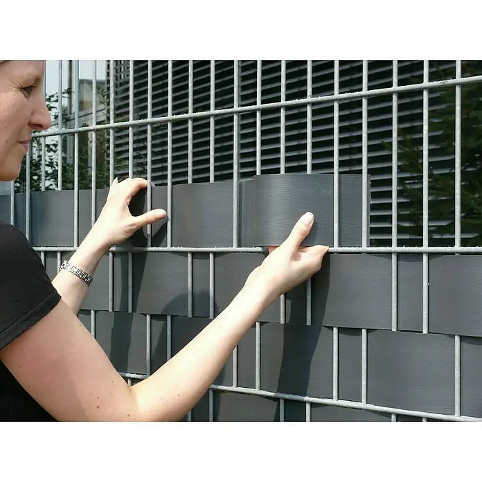 Videx Garden Sichtschutzstreifen - 200 x 19 cm, Anthrazit - Anwendungsbeispiel