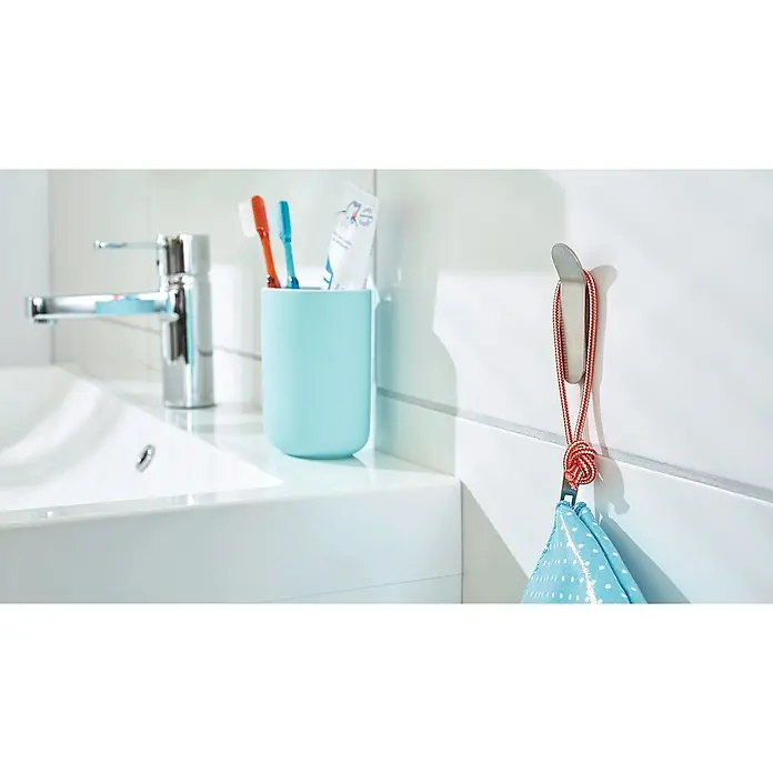 Tesa Powerstrips Selbstklebehaken - Größe: S, Metallic, 2 Stk. - Stimmungsaufnahme
