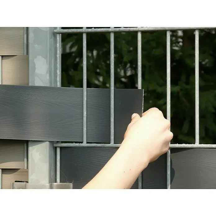 Videx Garden Sichtschutzstreifen - 200 x 19 cm, Anthrazit - Anwendungsbeispiel
