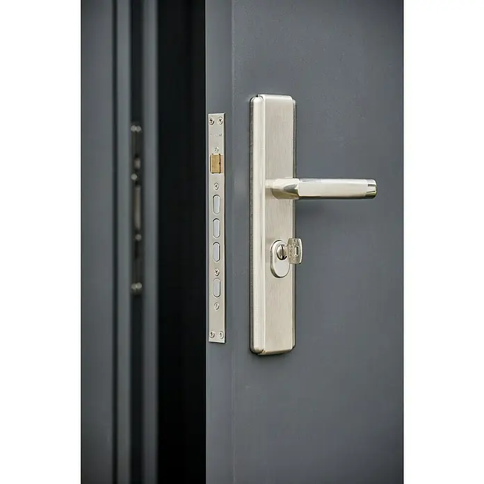 Gardol Gerätehaus Pureline - Außenbreite inkl. Dachüberstand: 274 cm, Außentiefe inkl. Dachüberstand: 154 cm, Metall, Anthrazit - Detailaufnahme