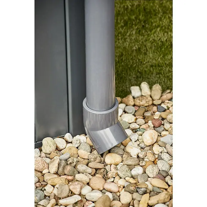 Gardol Gerätehaus Pureline - Außenbreite inkl. Dachüberstand: 274 cm, Außentiefe inkl. Dachüberstand: 154 cm, Metall, Anthrazit - Detailaufnahme