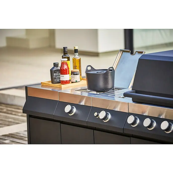 Kingstone Grillkeukenmodule The Quad Side - Aantal branders: 1 - Toepassingsvoorbeeld
