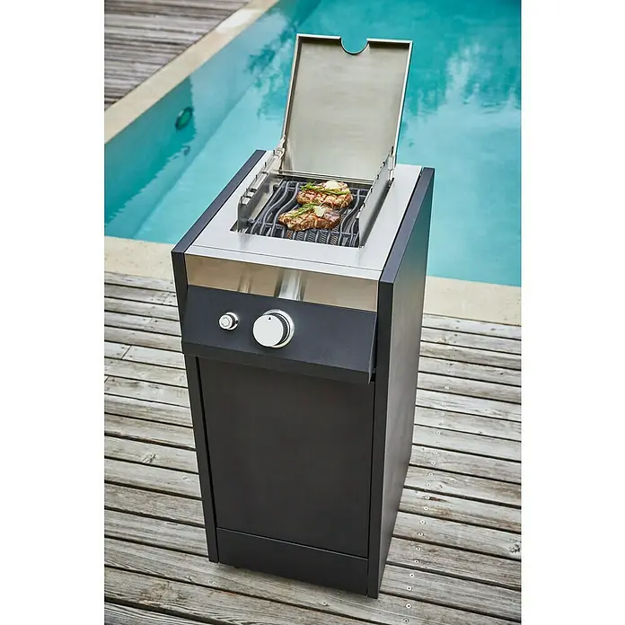 Kingstone Grillküchen-Modul The Quad Beast - Schwarz, L x B x H: 55,3 x 36,7 x 91,3 cm, 3,5 kW - Stimmungsaufnahme