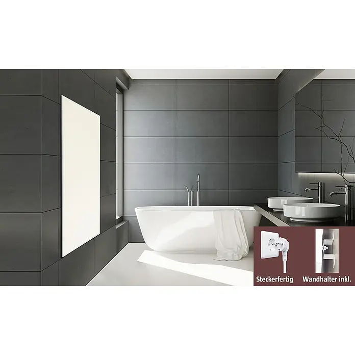 Infrarot-Keramikheizkörper - B x H: 60 x 120 cm, 1.100 W, Weiß - Stimmungsaufnahme