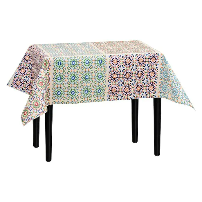 Mantel para mesa a metros Ceramic - Ancho: 137 cm, Multicolor - Vista angular