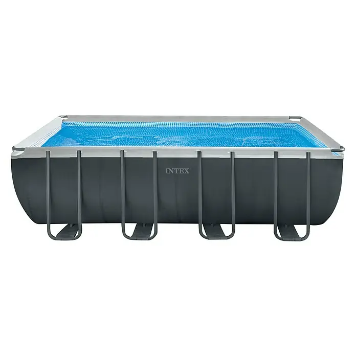 Set bazen s priborom Frame Pool Ultra Quadra XTR - D x Š x V: 549 x 274 x 132 cm, 17.203 l, Tamnosive boje - Pogled sprijeda
