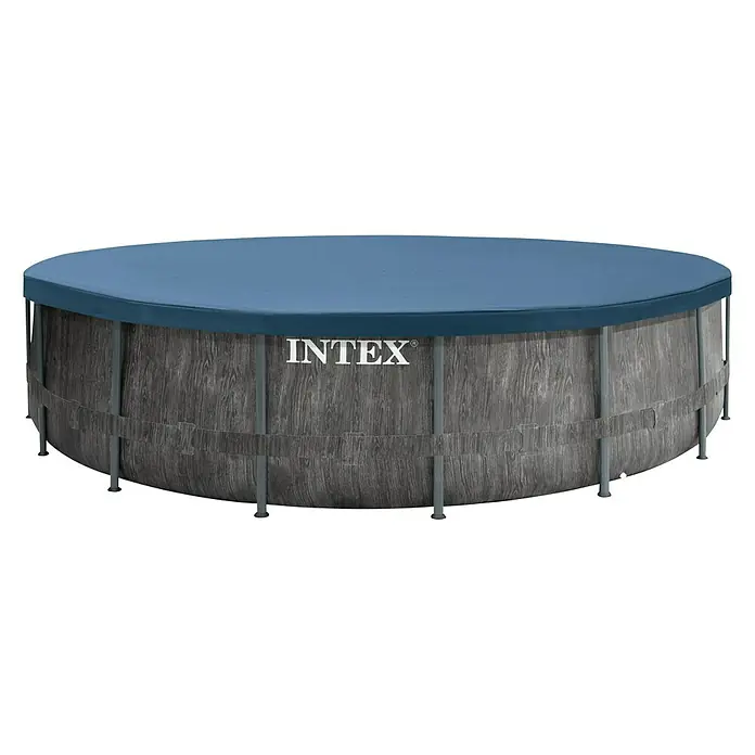 Intex Piscina Frame Greywood - Ø x Al: 457 x 122 cm, 16,8 m³, Gris - Vista frontal