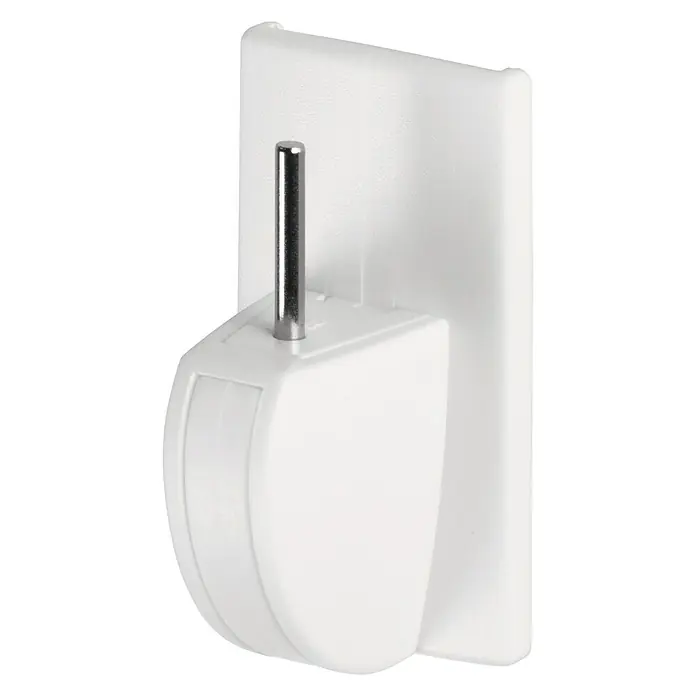 Tesa Powerstrips Gardinenhaken Vario - Selbstklebend, Weiß, Größe: S, 4 Stk. - Diagonale Ansicht