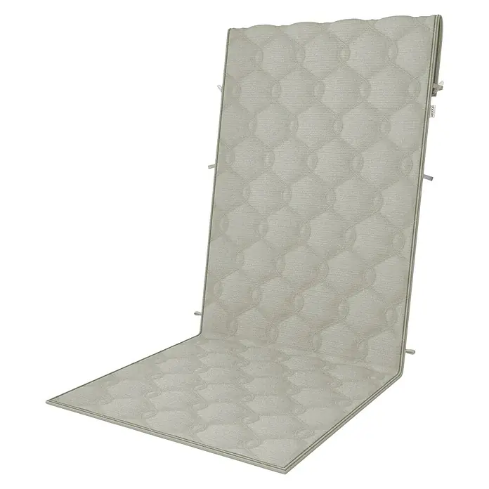 Doppler Podloga za sjedenje Fusion Slim 2716 - Bijele boje, Ležaljka s kotačima, 143 x 54 x 1 cm, Tkanje od mješavine pamuka i poliestera - Dijagonalni pogled