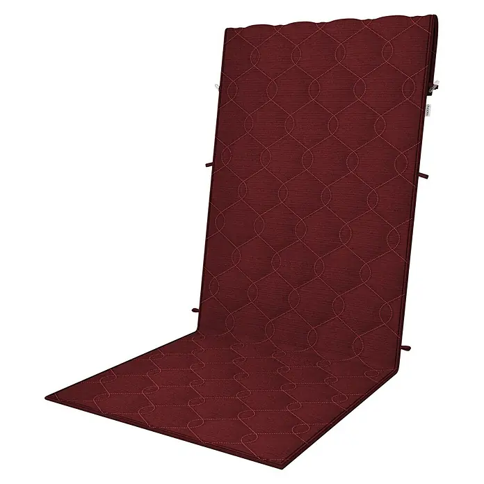 Doppler Podloga za sjedenje Fusion Slim 2428 - Crvene boje, Ležaljka s kotačima, 143 x 54 x 1 cm, Tkanje od mješavine pamuka i poliestera - Dijagonalni pogled