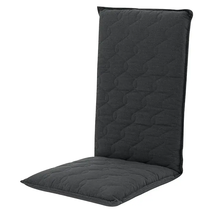 Doppler Podloga za sjedenje Neo 2430 - Crne boje, Stolica s visokim naslonom, 119 x 48 x 7 cm, Tkanje od mješavine pamuka i poliestera - Dijagonalni pogled