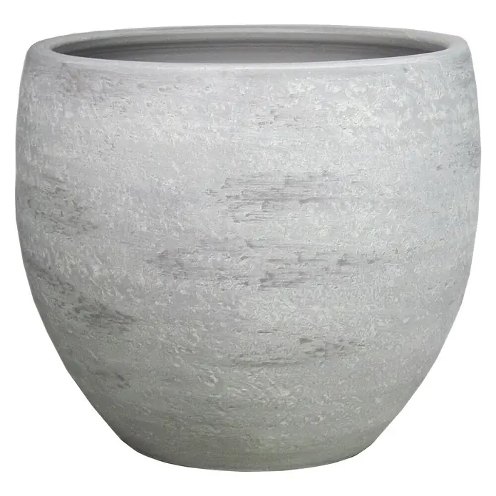 Floran Plantenpot Lali - Ø x h: 35 x 32 cm, Keramiek, Grijs - Vooraanzicht