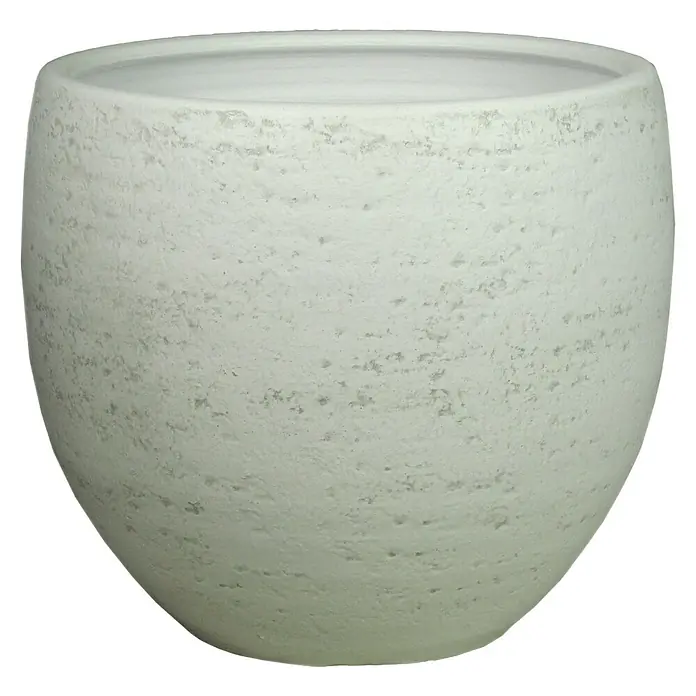 Floran Plantenpot Lali - Ø x h: 39 x 36 cm, Keramiek, Wit - Vooraanzicht