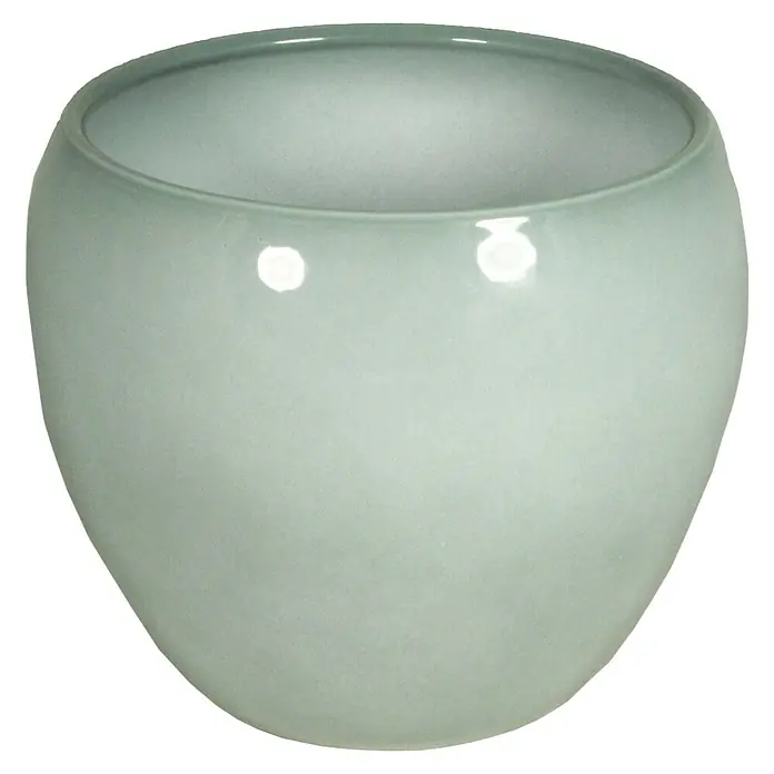 Floran Plantenpot Rian - Ø x h: 27 x 24 cm, Keramiek, Misty Green - Vooraanzicht