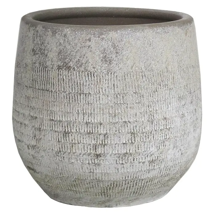Floran Plantenpot Olav - Ø x h: 20 x 18 cm, Keramiek, Camel - Vooraanzicht