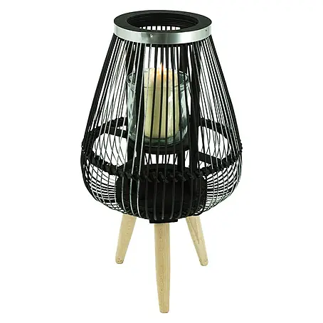 Windlicht Bambus