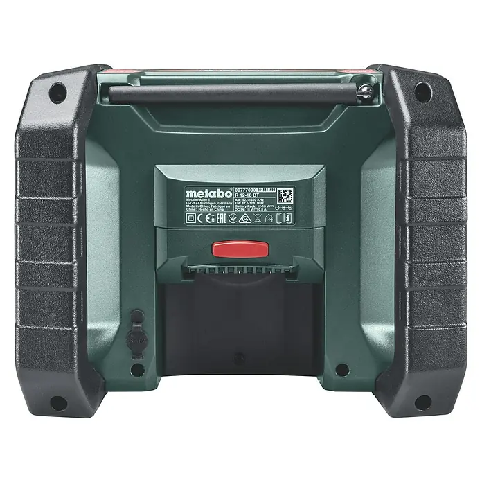 Metabo Akku-Baustellenradio R 12-18 BT - Frequenz: 87,5 - 108,0 kHz (FM) - Ansicht von oben