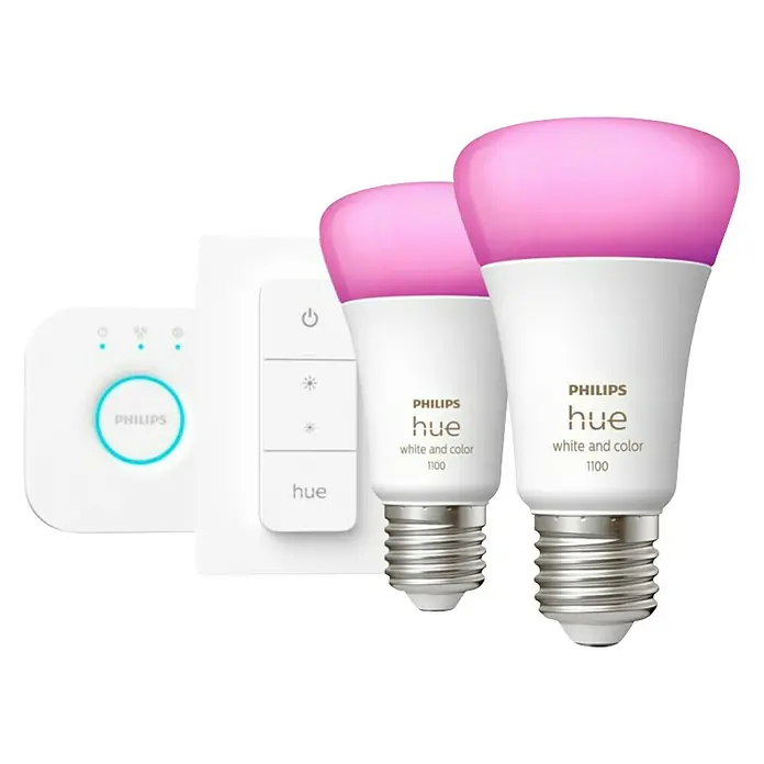 Philips Hue Pack bombillas LED Pack de 3 - 9,5 W, E27 - Vista frontal