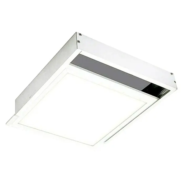 Marco de superficie para panel LED - L x An x Al: 5 x 60 x 60 cm - Vista angular