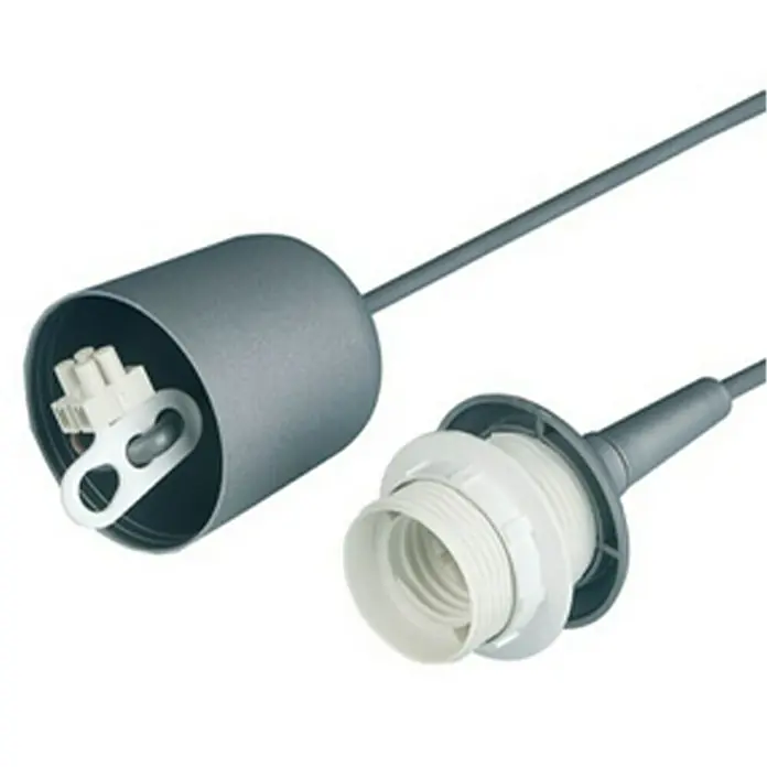 REV Portalámparas colgante E27 - Plateado, E27, Máx. 60 W - Primer plano
