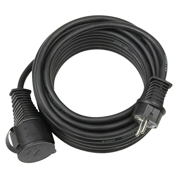 Brennenstuhl Verlengkabel - Zwart, 25 m, H07RN-F3G1,5 - Top-down weergave