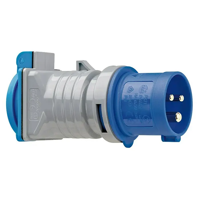 Brennenstuhl CEE-stopcontact Verloopstekker - 16 A, IP44 - Diagonaal zicht