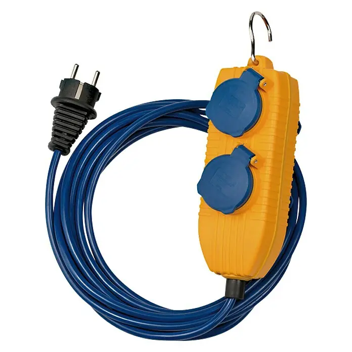 Brennenstuhl Verlengkabel Powerblock - Blauw/geel, 5 m, N05V3V3-F3G1,5 - Vooraanzicht