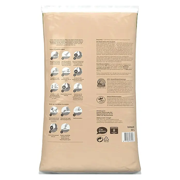 Pokon Gazongrond Bio - 30 l - Achteraanzicht