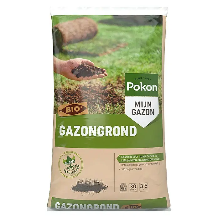 Pokon Gazongrond Bio - 30 l - Vooraanzicht