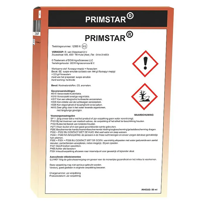 Onkruidbestrijding Primstar - 50 ml, Inhoud voldoende voor ca.: 500 m² - Achteraanzicht