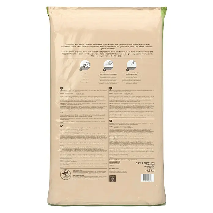 Pokon Bio-gazonmest - 16,8 kg, Inhoud voldoende voor ca.: 250 m² - Achteraanzicht