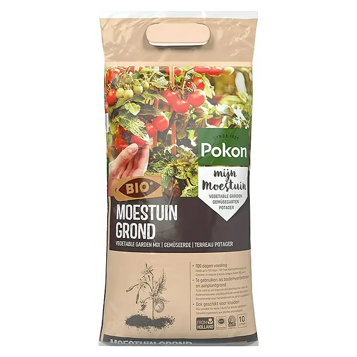 Pokon Bio-tomaten- en moestuingrond - 10 l - Vooraanzicht