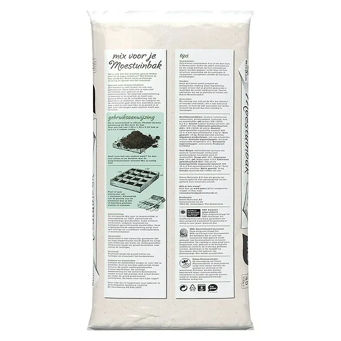 Pokon Vermiculita biologische mix voor moestuinbak - 45 l - Achteraanzicht