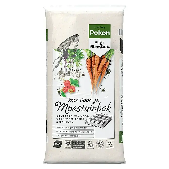 Pokon Vermiculita biologische mix voor moestuinbak - 45 l - Vooraanzicht